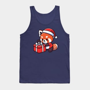 Red Panda Wrapping Present Christmas - For Red Panda Lovers Tank Top